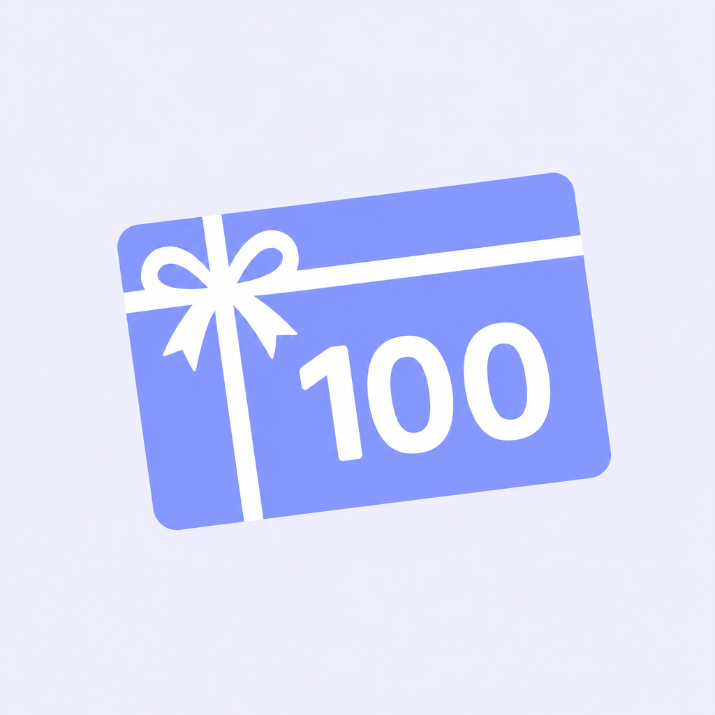 Tarjeta de regalo de $100
